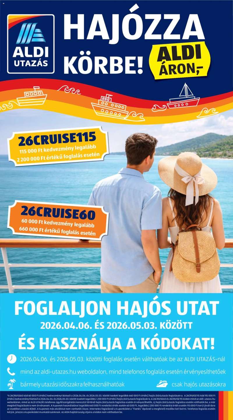 Aldi Aldi Utazás katalógus 1 oldal
