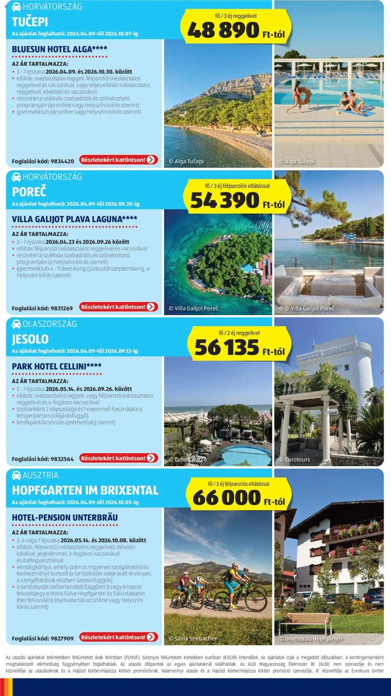 Aldi Aldi Utazás katalógus 2 oldal