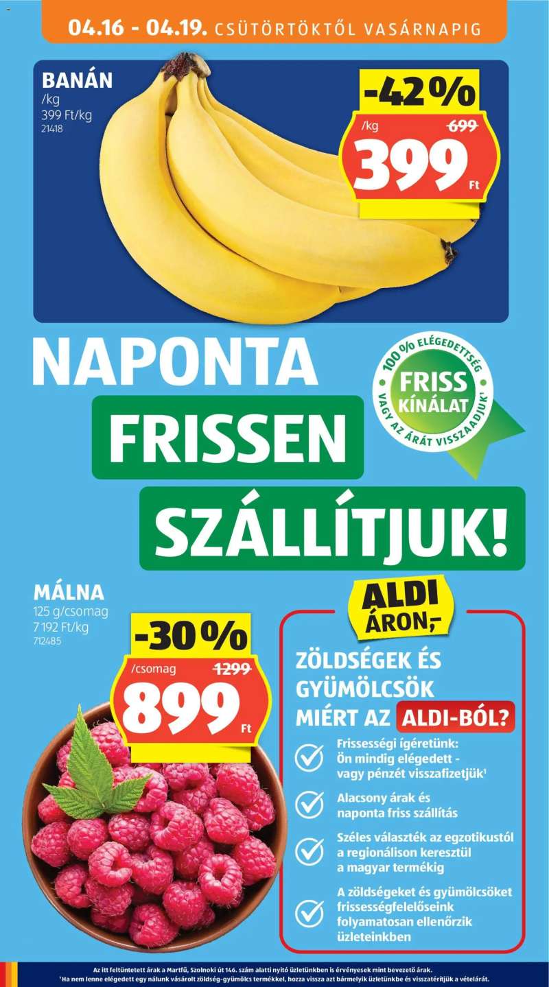 Aldi Aldi akciós újság 18 oldal