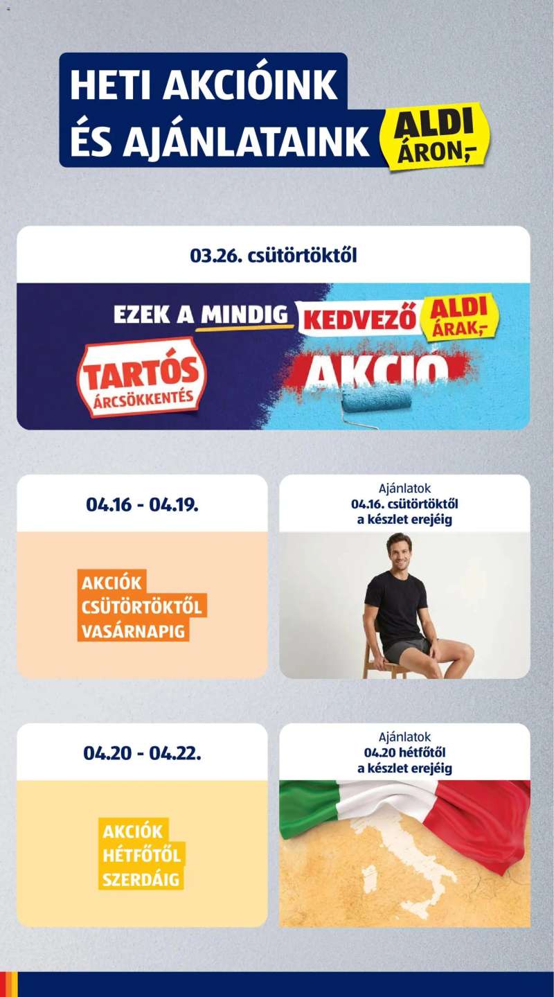 Aldi Aldi akciós újság 2 oldal