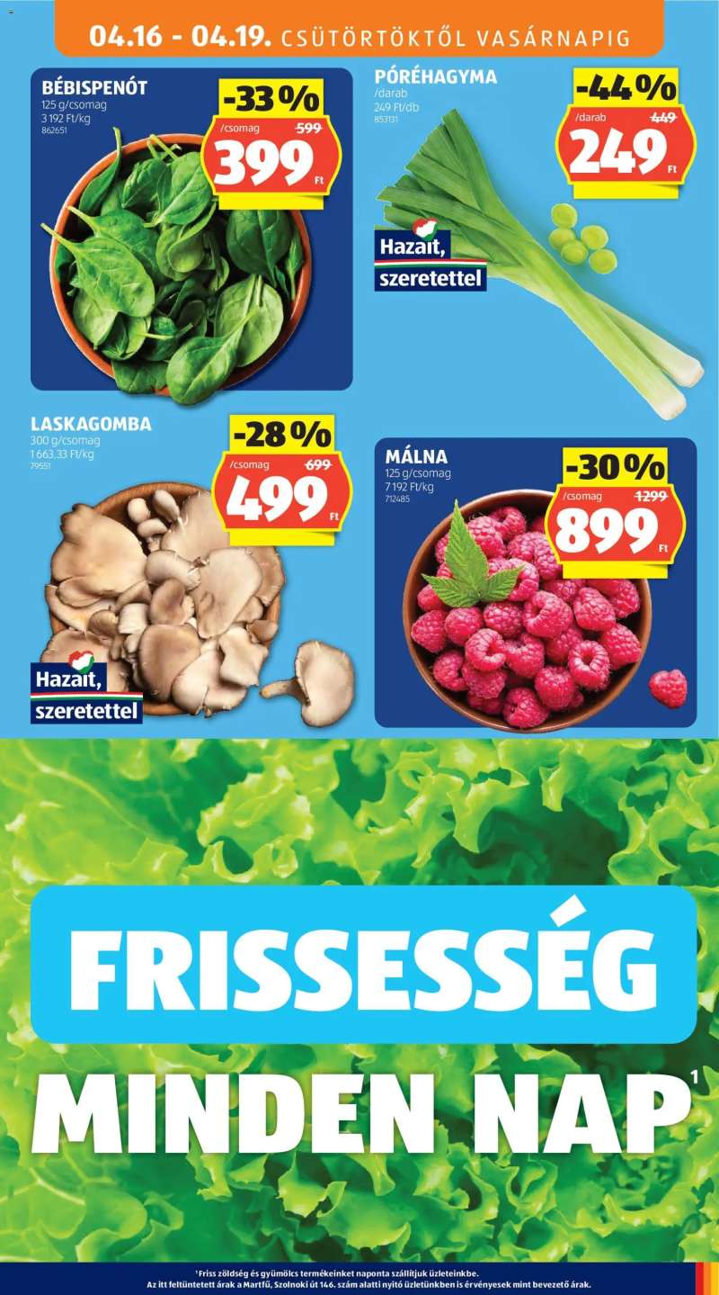 Aldi Aldi akciós újság 9 oldal