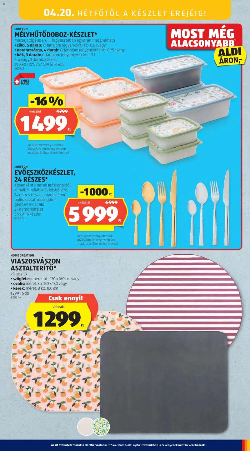 Aldi Aldi Középső sor termékei 17 oldal