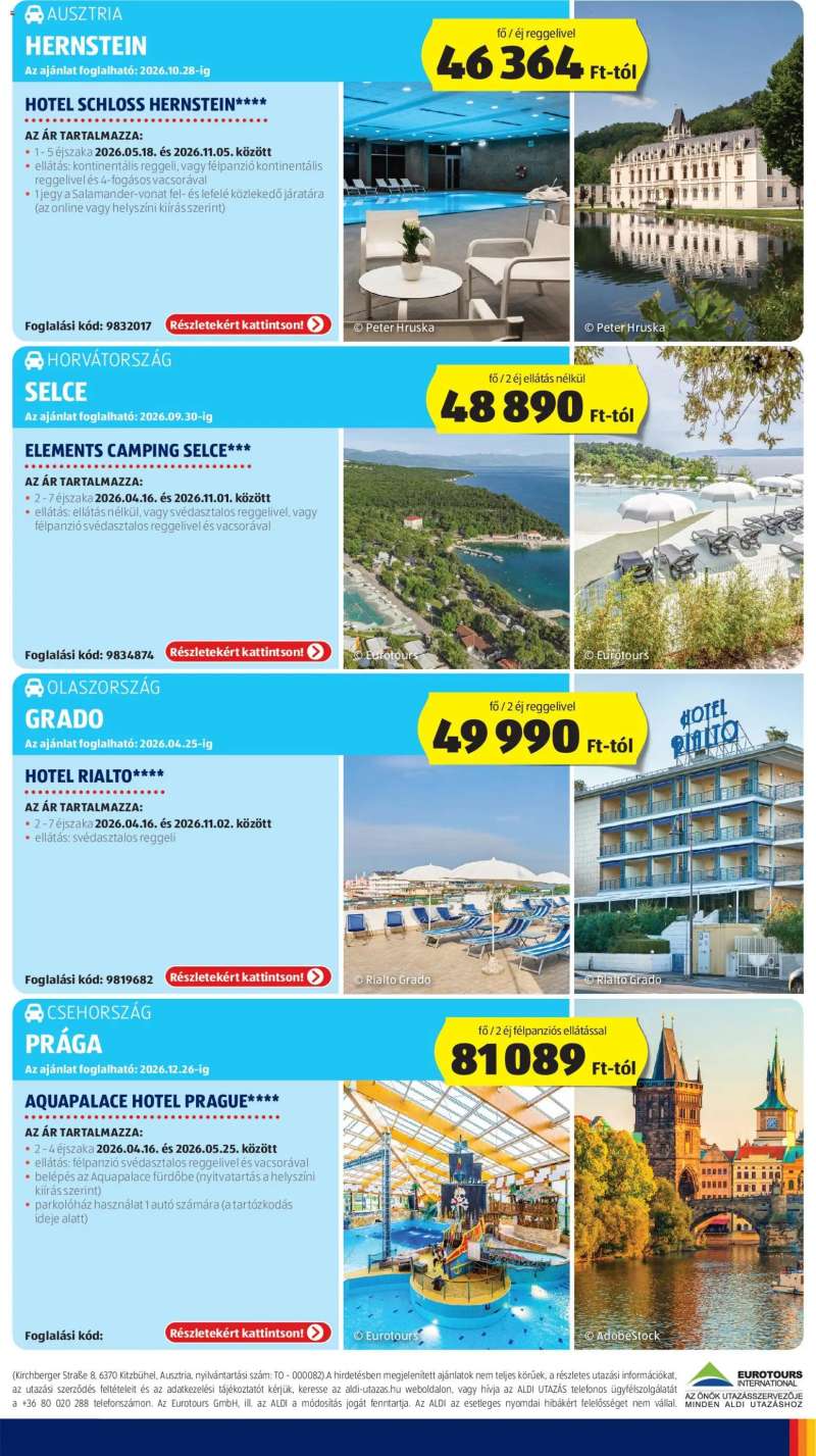 Aldi Aldi Utazás katalógus 3 oldal