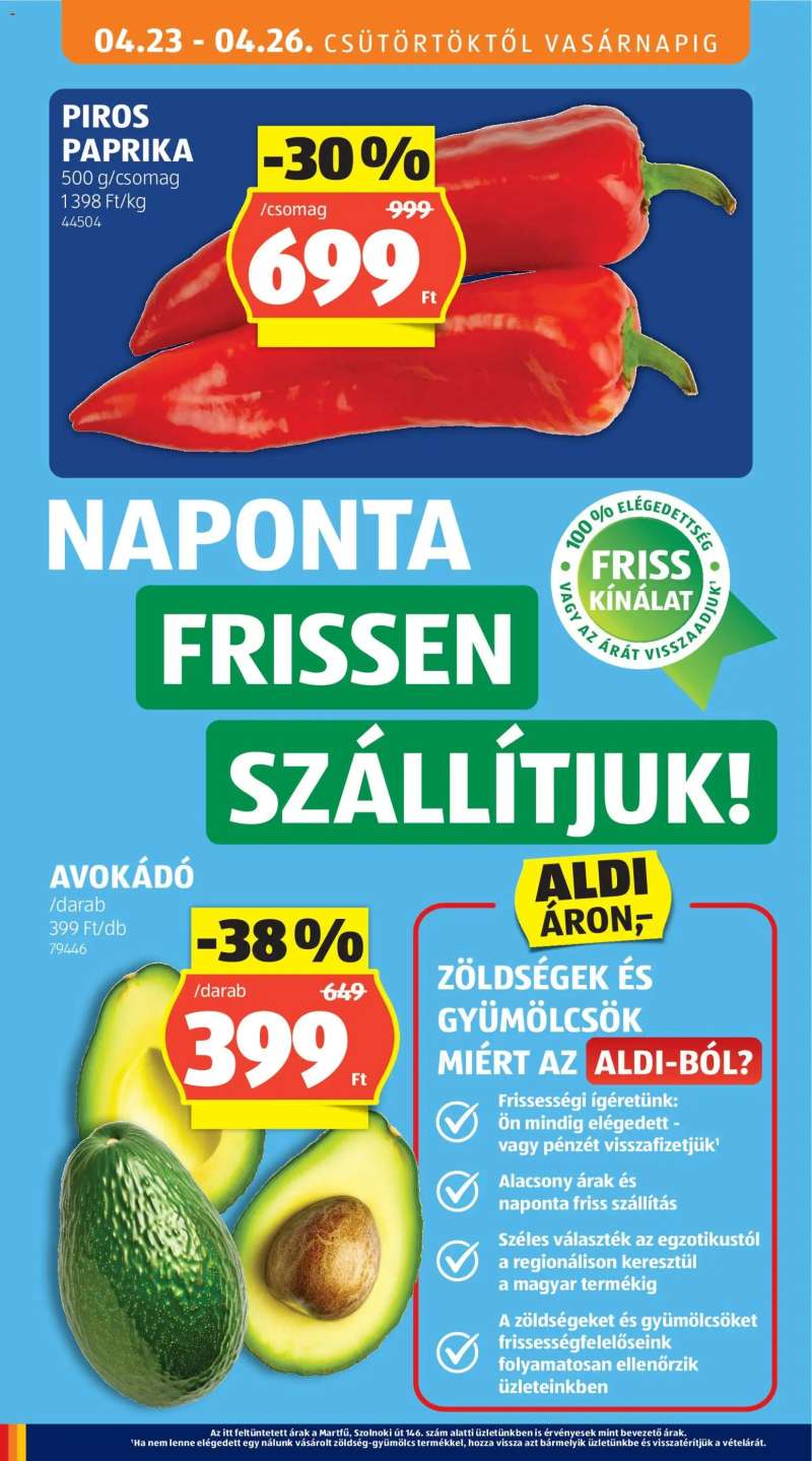 Aldi Aldi akciós újság 8 oldal