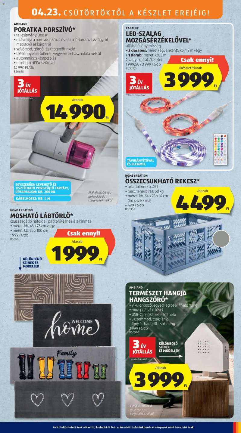 Aldi Aldi Középső sor termékei 11 oldal