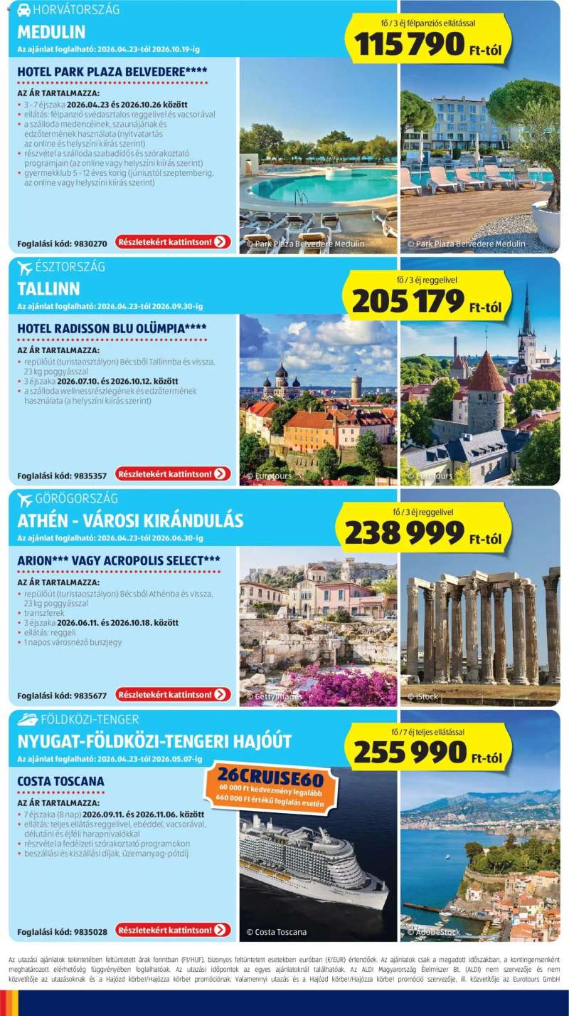 Aldi Aldi Utazás katalógus 4 oldal