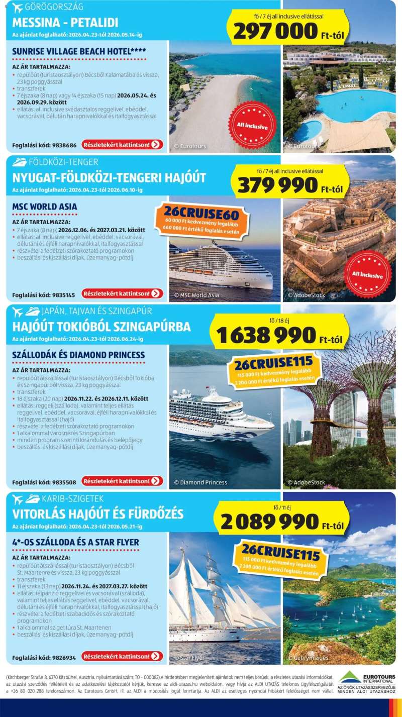 Aldi Aldi Utazás katalógus 5 oldal