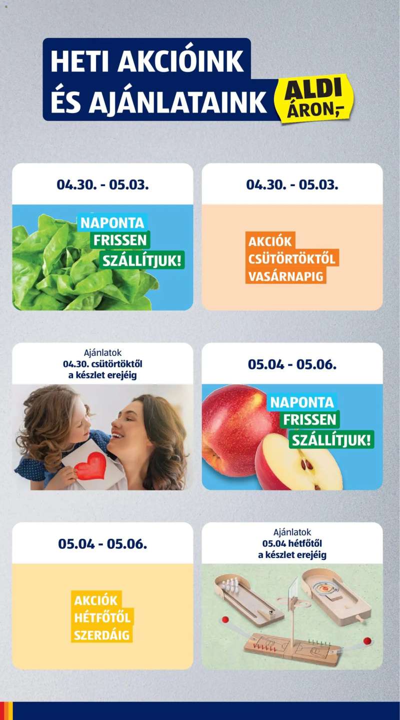 Aldi Aldi akciós újság 4 oldal