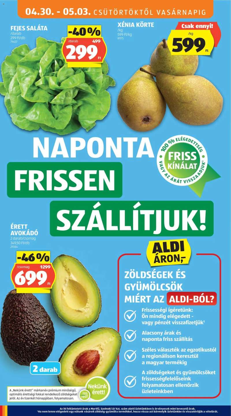 Aldi Aldi akciós újság 6 oldal
