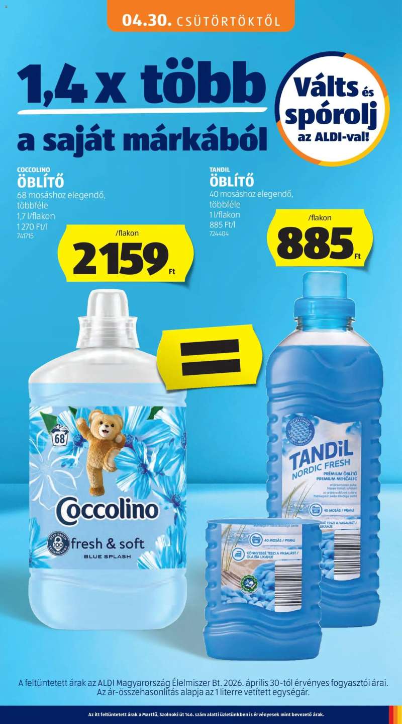 Aldi Aldi Középső sor termékei 9 oldal