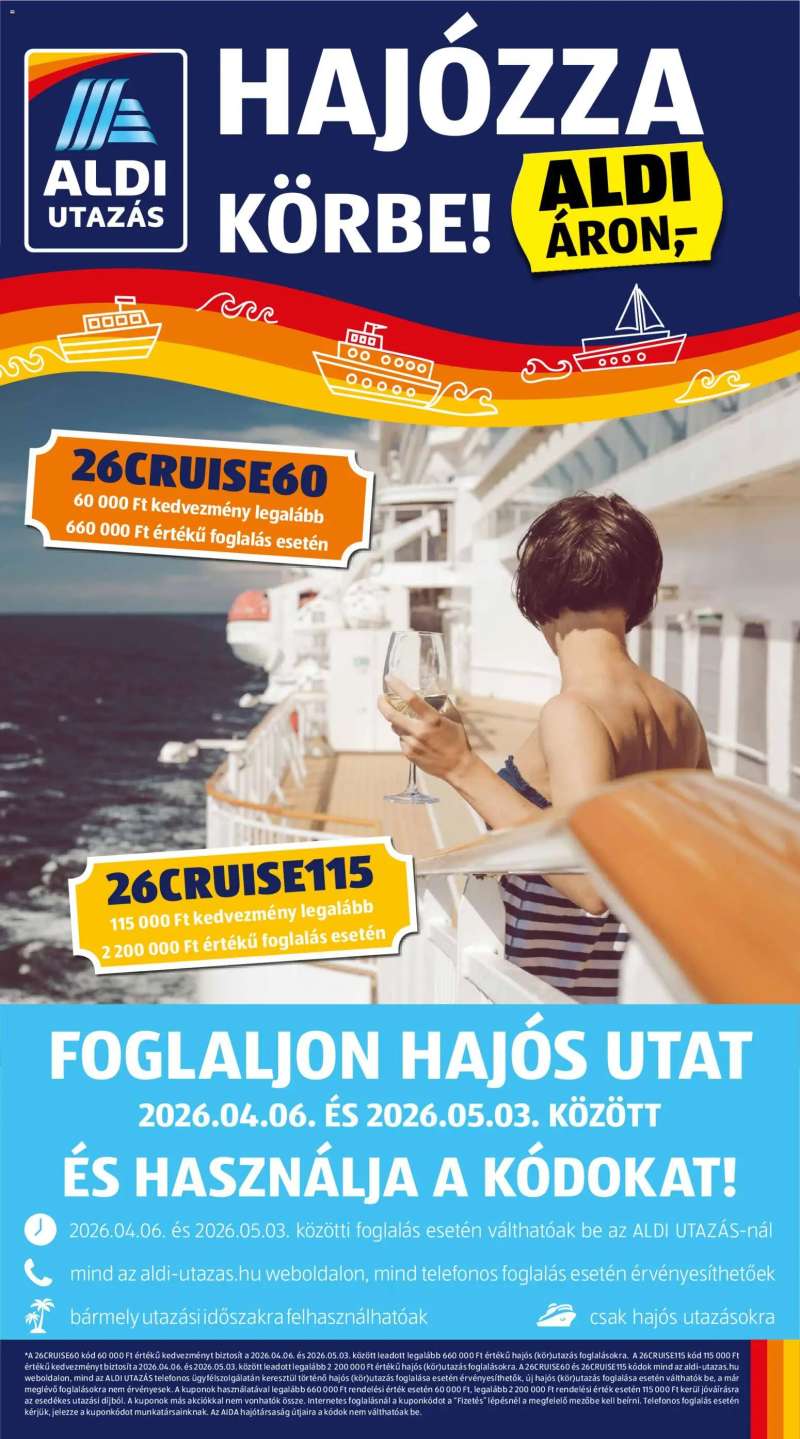 Aldi Aldi Utazás katalógus 1 oldal