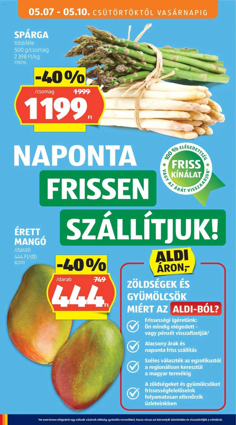 Aldi Aldi akciós újság 10 oldal