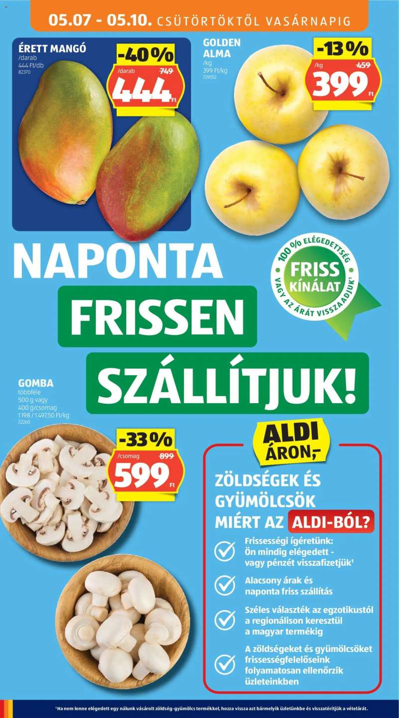 Aldi Aldi akciós újság 6 oldal