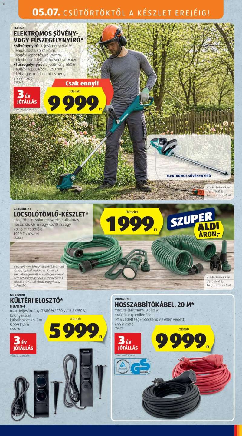 Aldi Aldi Középső sor termékei 3 oldal