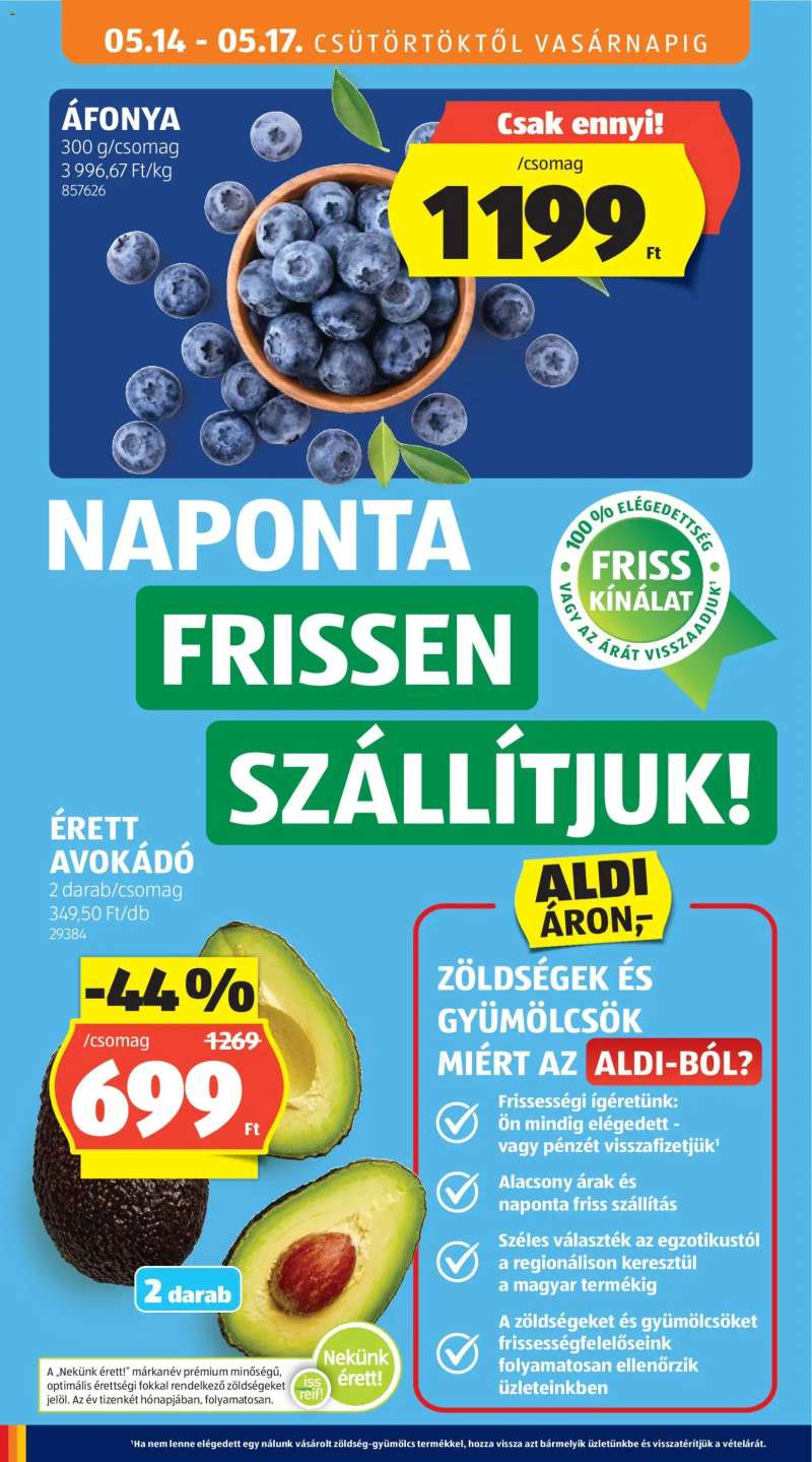 Aldi Aldi akciós újság 10 oldal