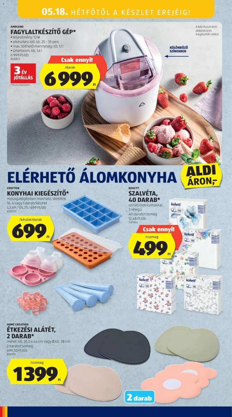 Aldi Aldi Középső sor termékei 14 oldal