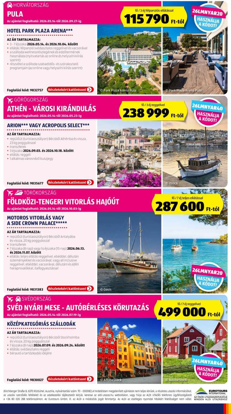 Aldi Aldi Utazás katalógus 5 oldal