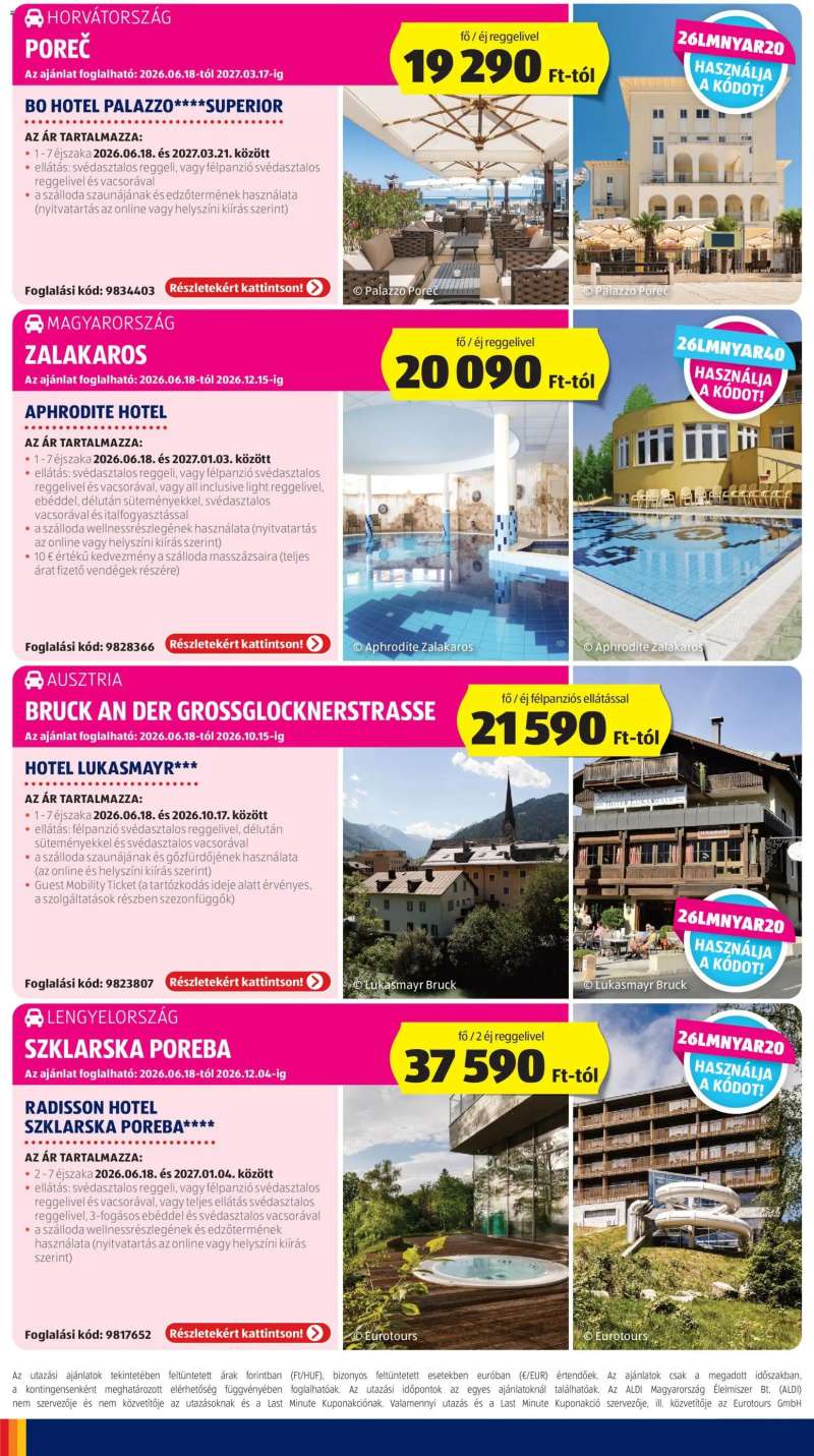 Aldi Aldi Utazás katalógus 2 oldal