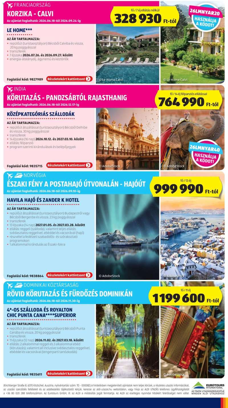 Aldi Aldi Utazás katalógus 5 oldal