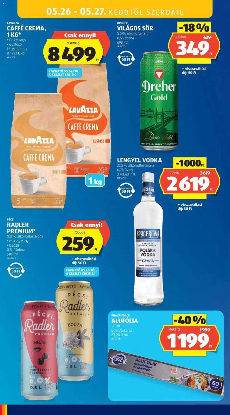 Aldi Aldi újság érvényessége 2026.05.27-ig 40 oldal
