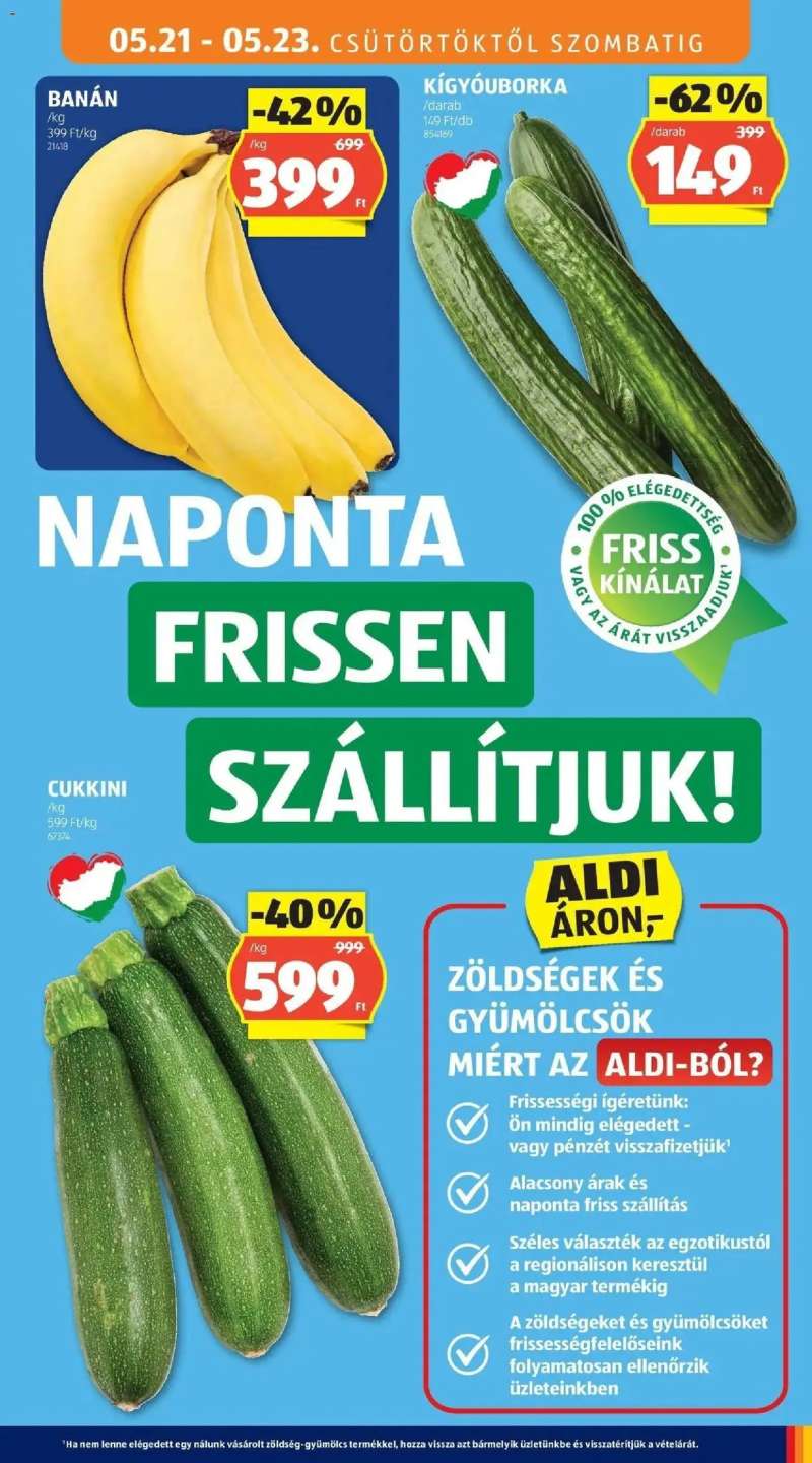 Aldi Aldi újság érvényessége 2026.05.27-ig 9 oldal