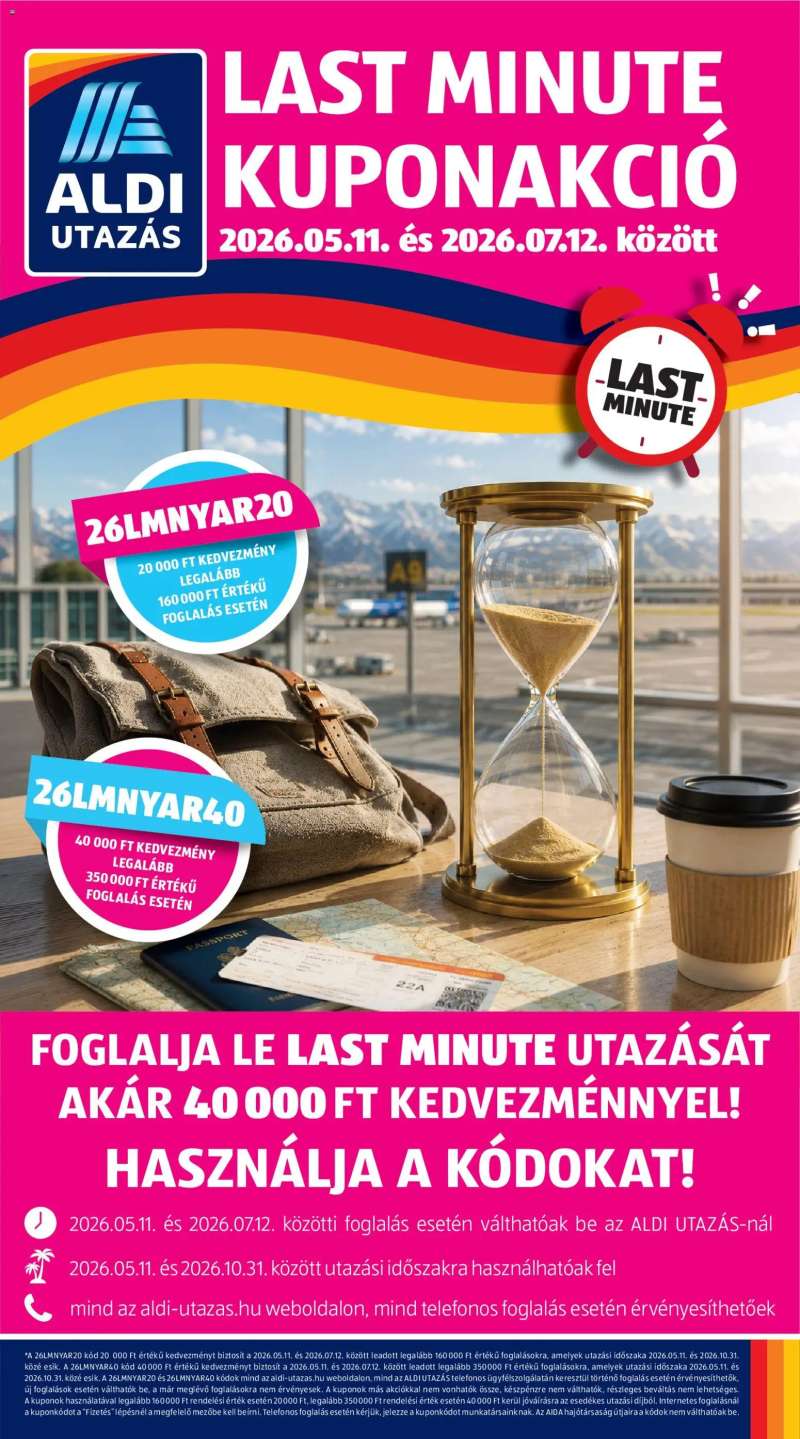 Aldi Aldi Utazás katalógus 1 oldal