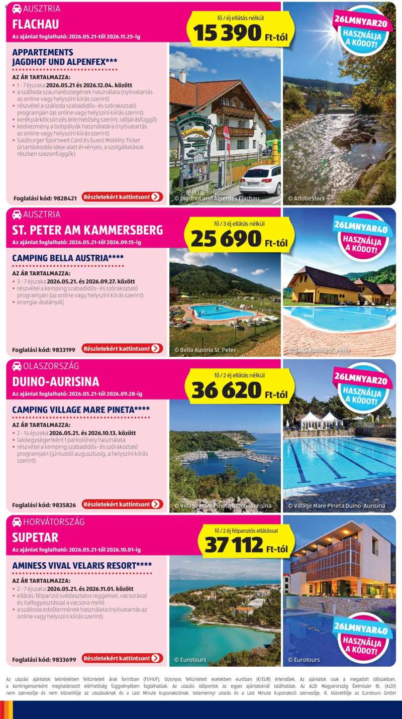 Aldi Aldi Utazás katalógus 2 oldal