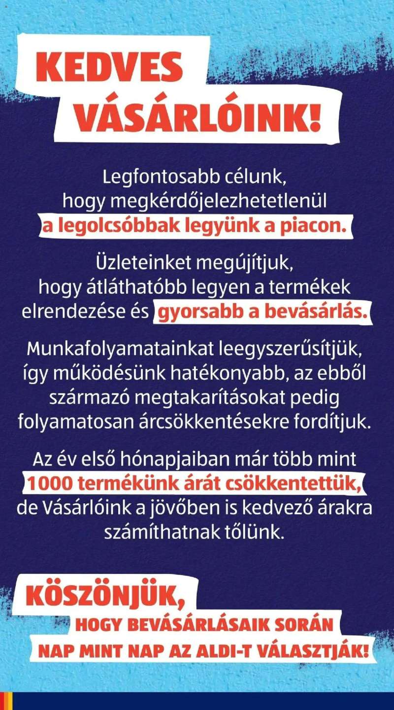 Aldi Aldi aktuális akciós újság 2 oldal