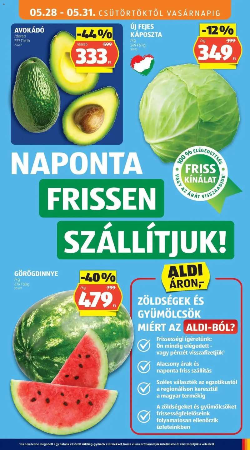 Aldi Aldi aktuális akciós újság 9 oldal