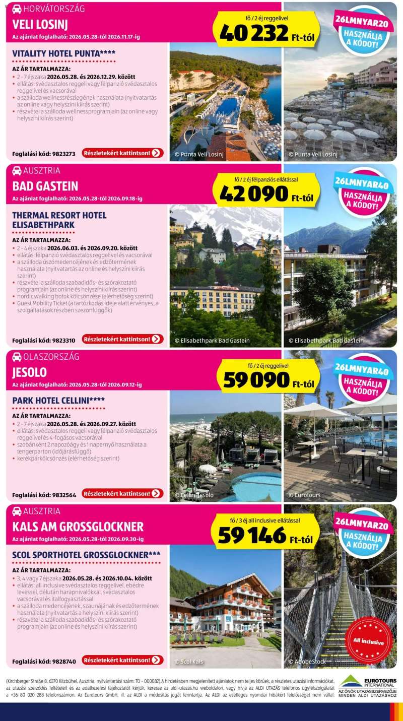 Aldi Aldi Utazás katalógus 3 oldal
