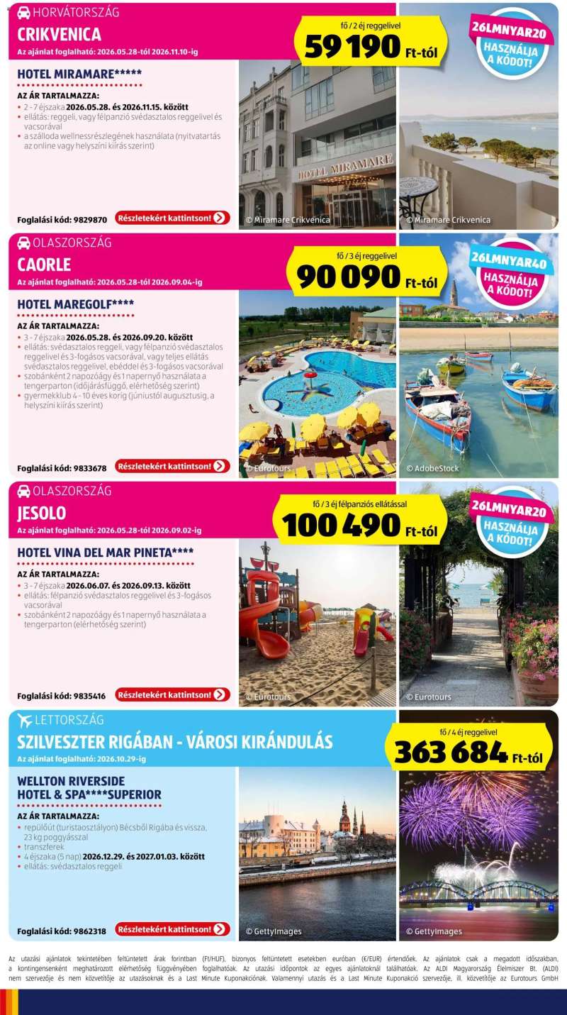 Aldi Aldi Utazás katalógus 4 oldal