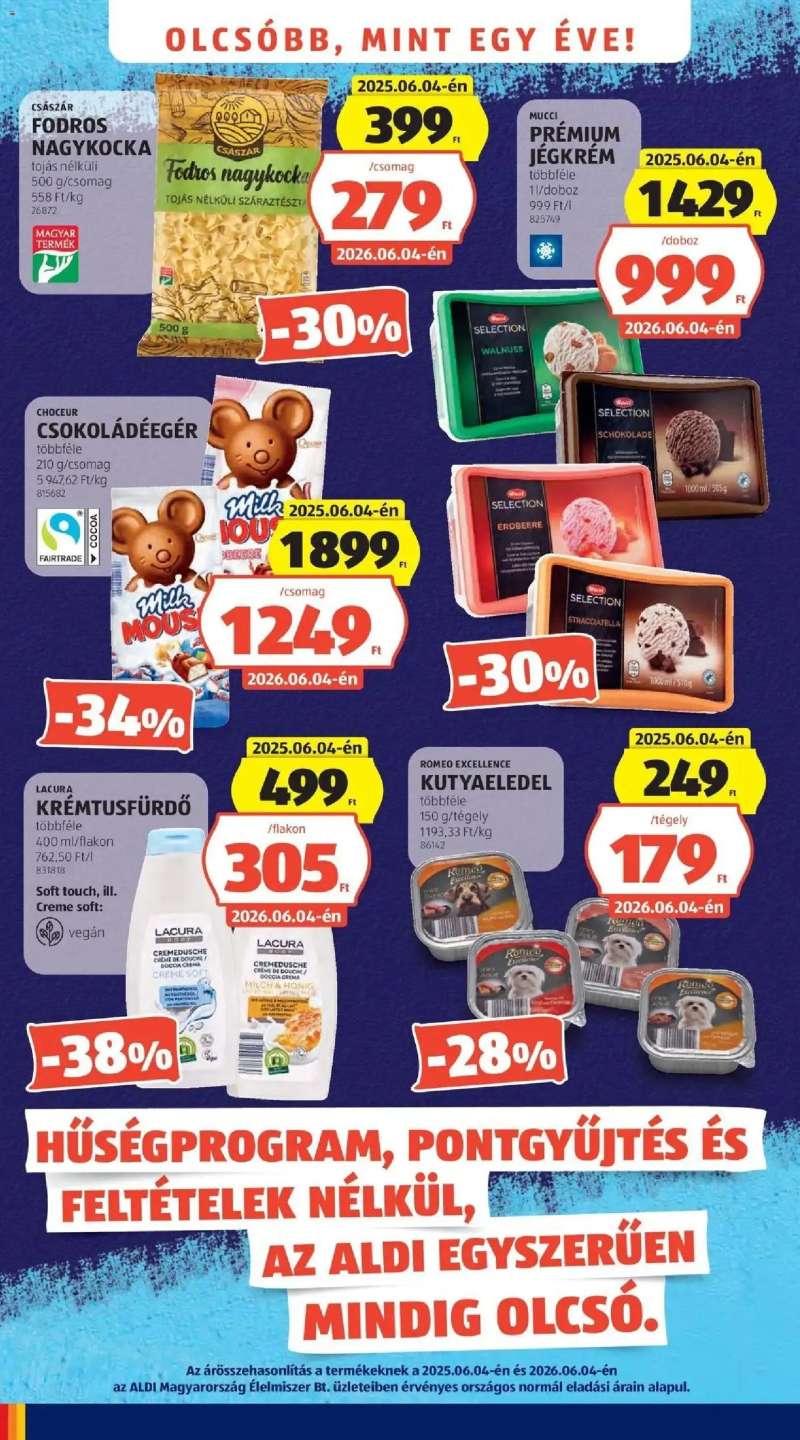 Aldi Aldi újság érvényessége 2026.06.10-ig 4 oldal