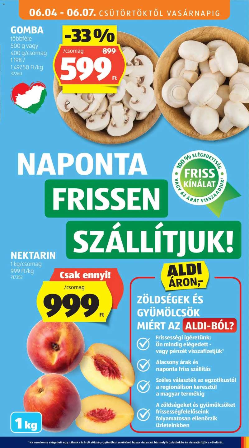 Aldi Aldi akciós újság 15 oldal