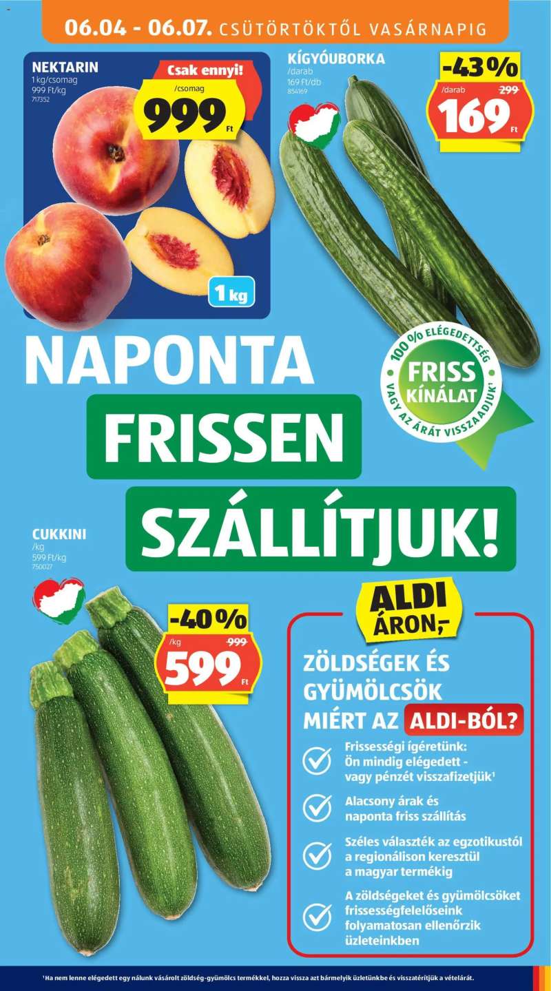 Aldi Aldi akciós újság 9 oldal
