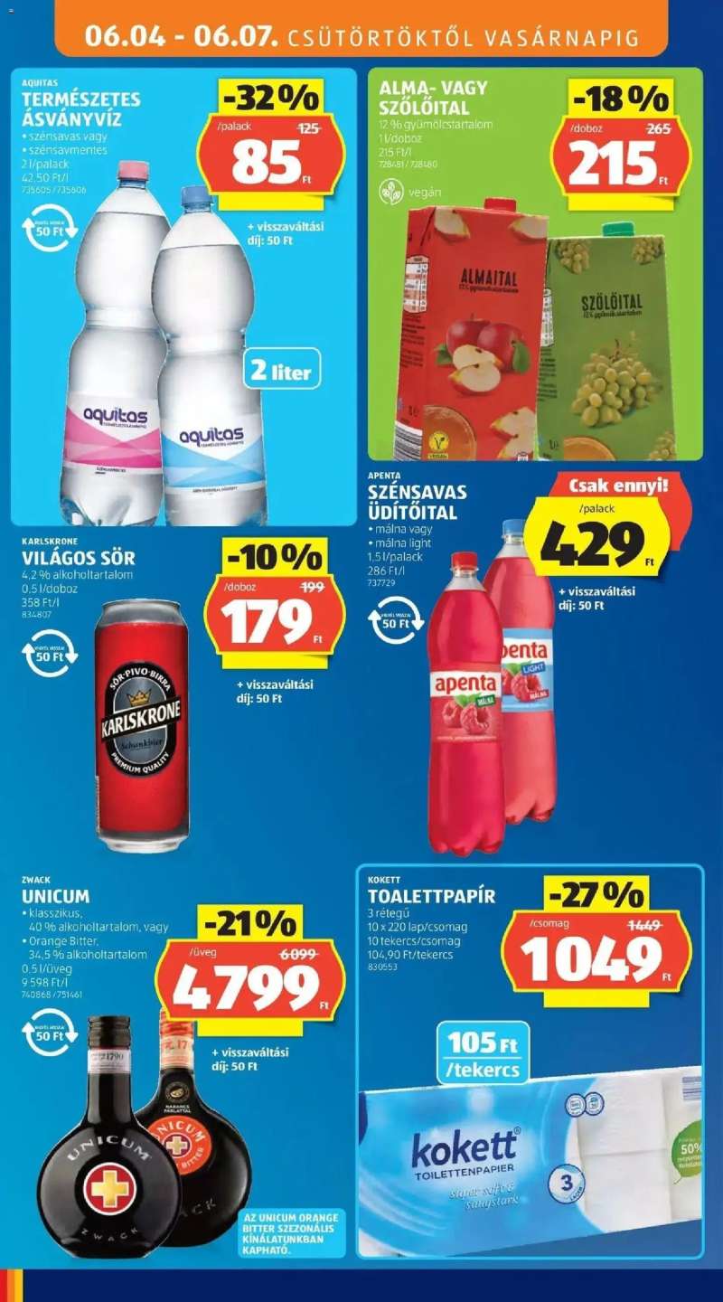 Aldi Aldi akciós újság Hatvan 14 oldal