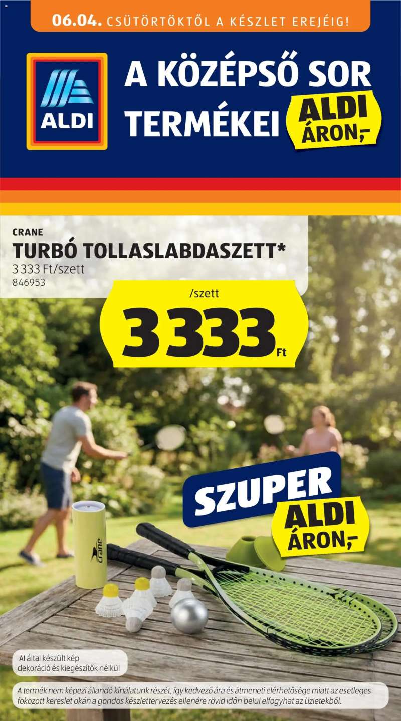 Aldi Aldi Középső sor termékei 1 oldal