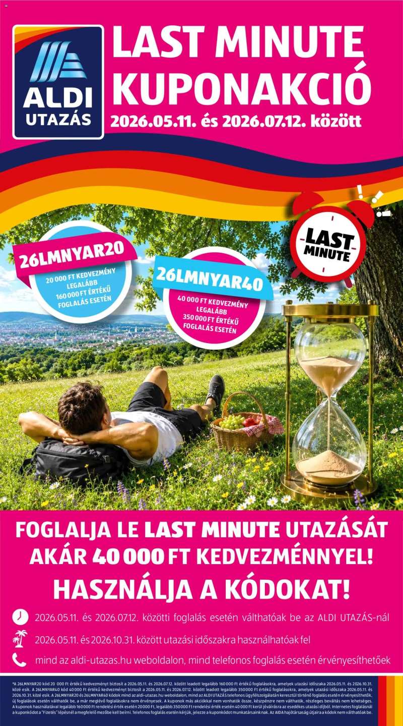 Aldi Aldi Utazás katalógus 1 oldal