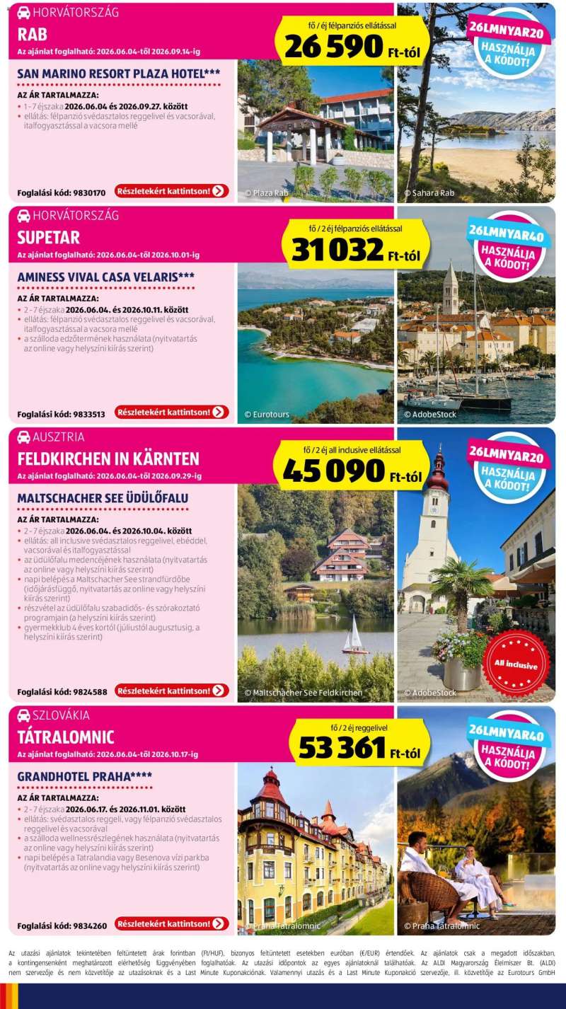 Aldi Aldi Utazás katalógus 4 oldal