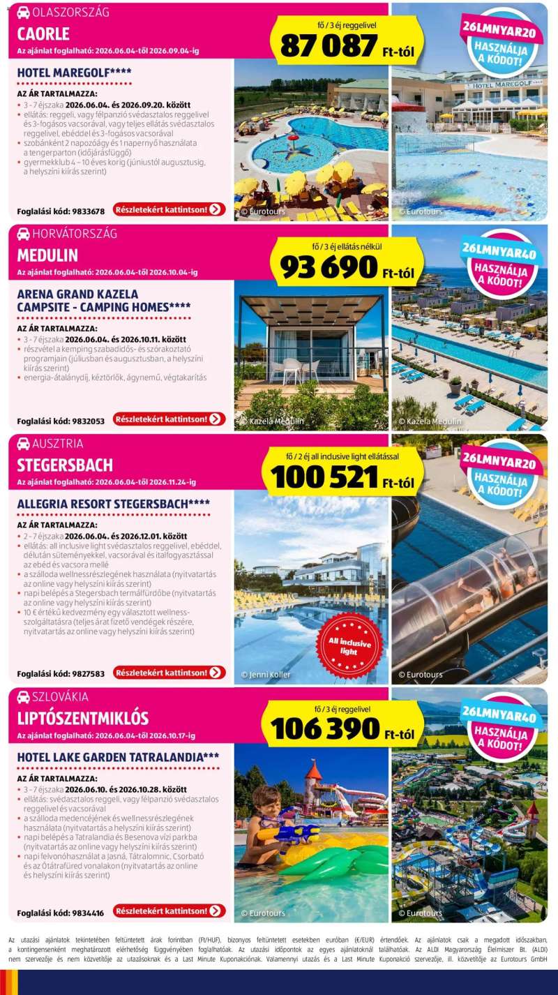 Aldi Aldi Utazás katalógus 6 oldal