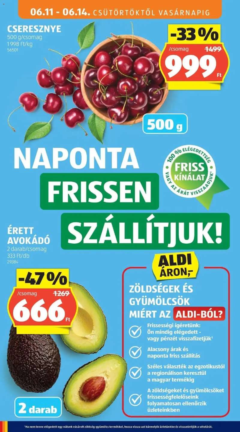 Aldi Aldi aktuális akciós újság 18 oldal