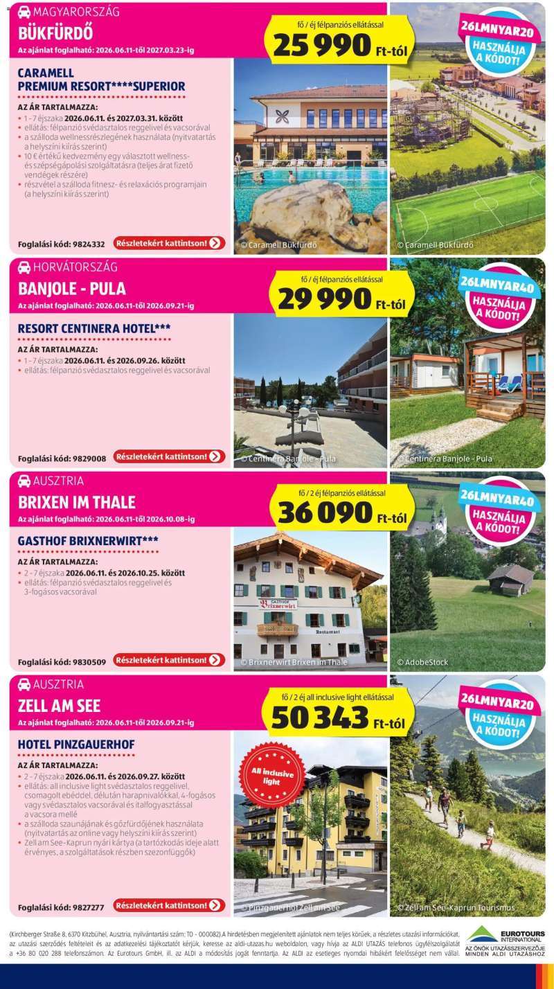 Aldi Aldi Utazás katalógus 3 oldal