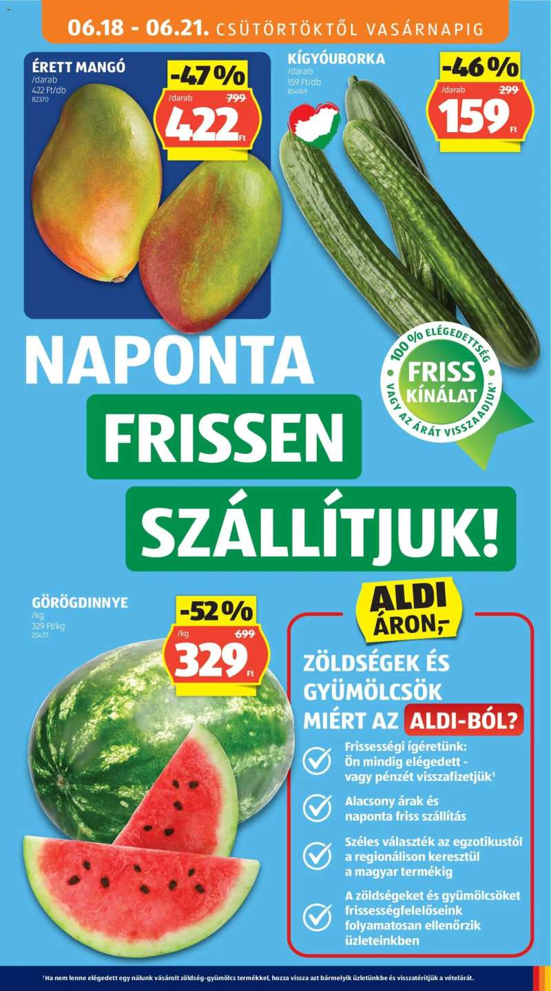 Aldi Aldi akciós újság 9 oldal