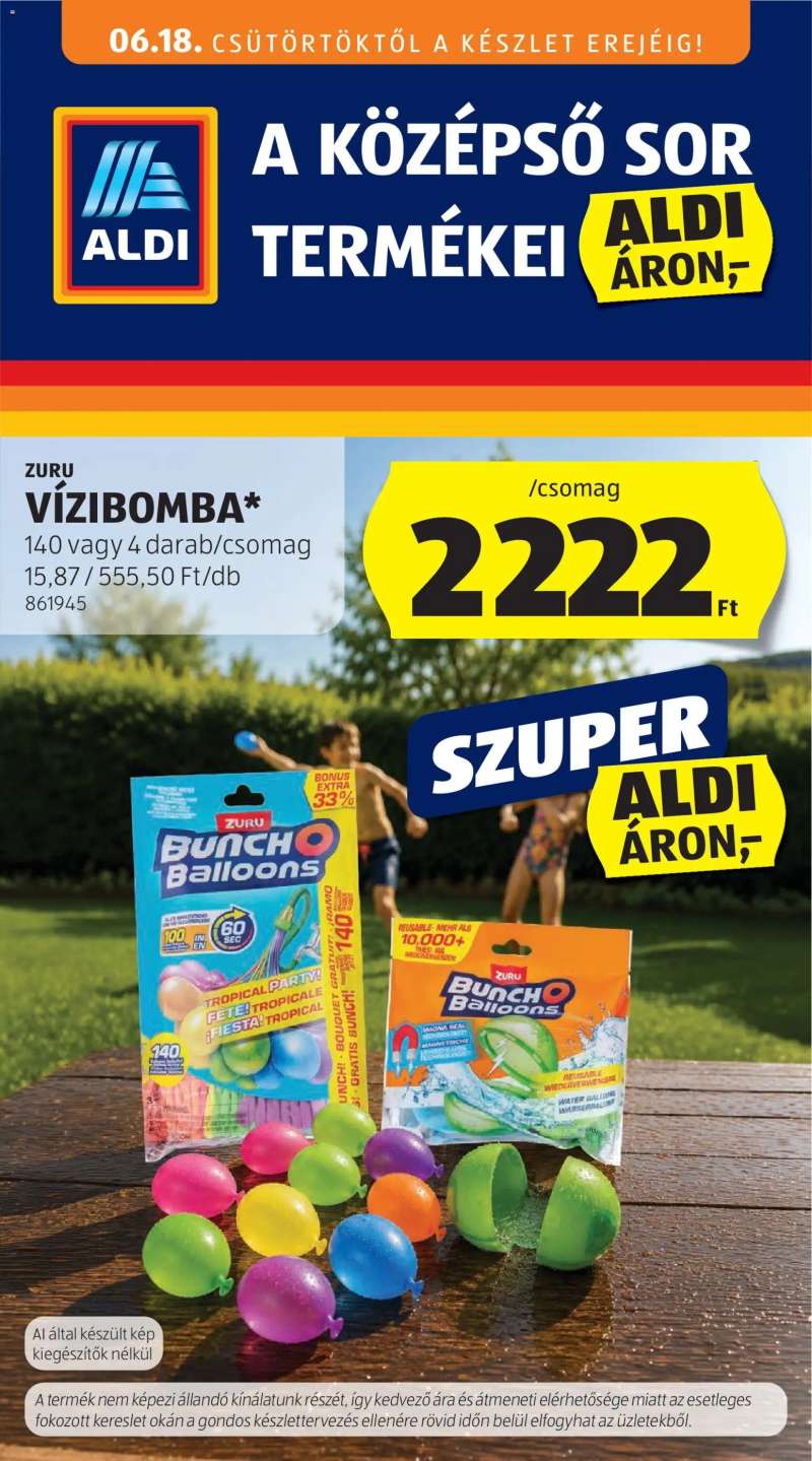 Aldi Aldi Középső sor termékei 1 oldal