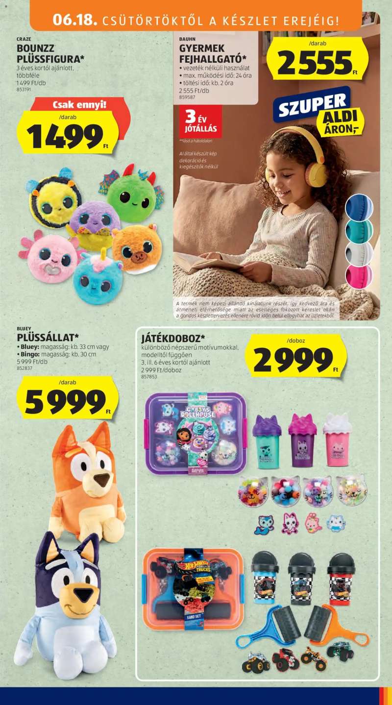 Aldi Aldi Középső sor termékei 3 oldal