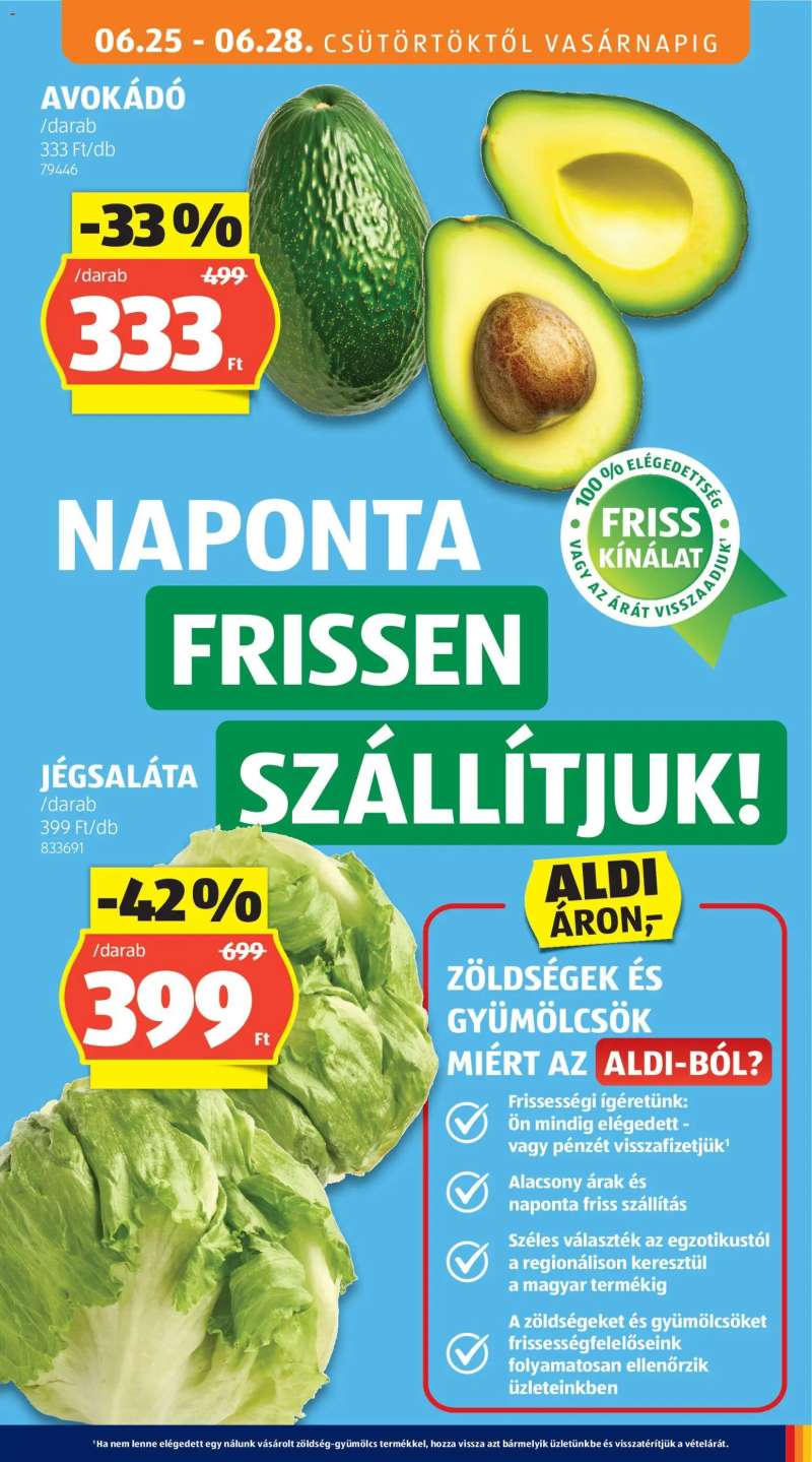 Aldi Aldi akciós újság 15 oldal