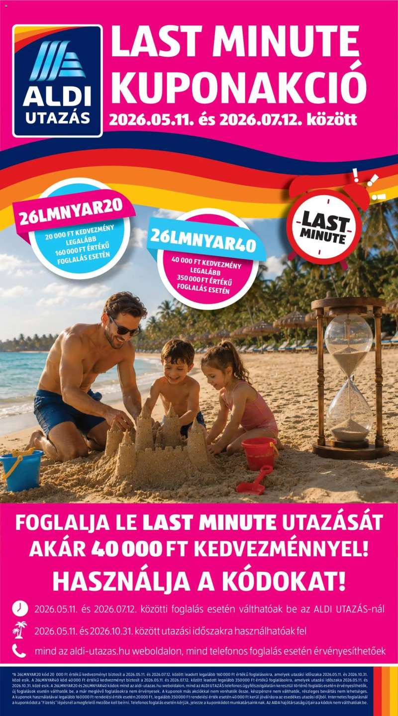 Aldi Aldi Utazás katalógus 1 oldal