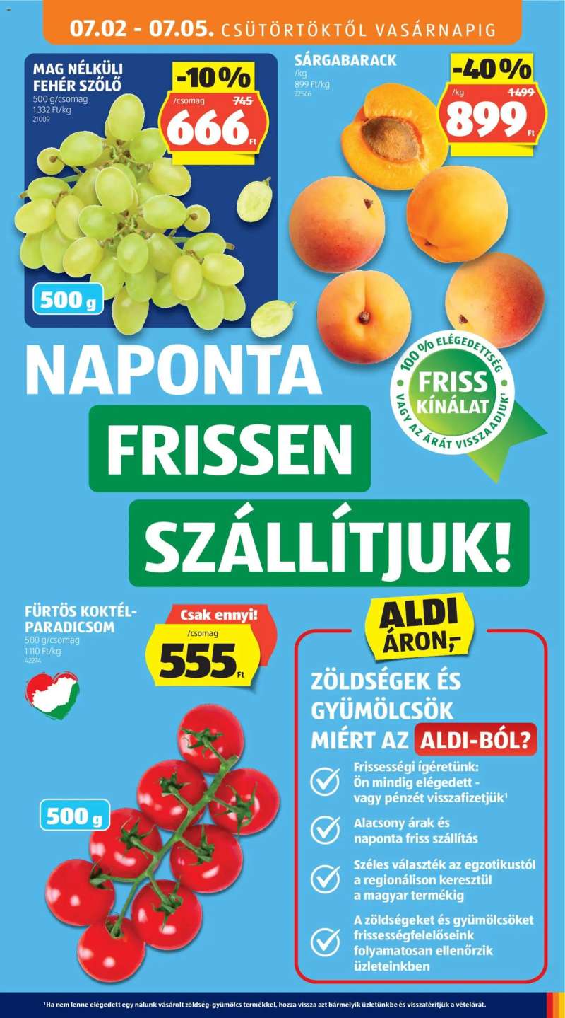 Aldi Aldi akciós újság 9 oldal