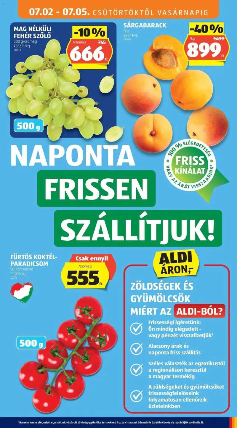 Aldi Aldi aktuális akciós újság 9 oldal