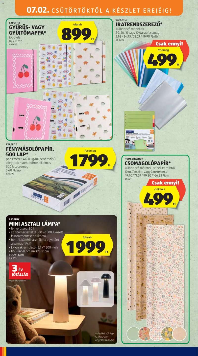 Aldi Aldi Középső sor termékei 10 oldal