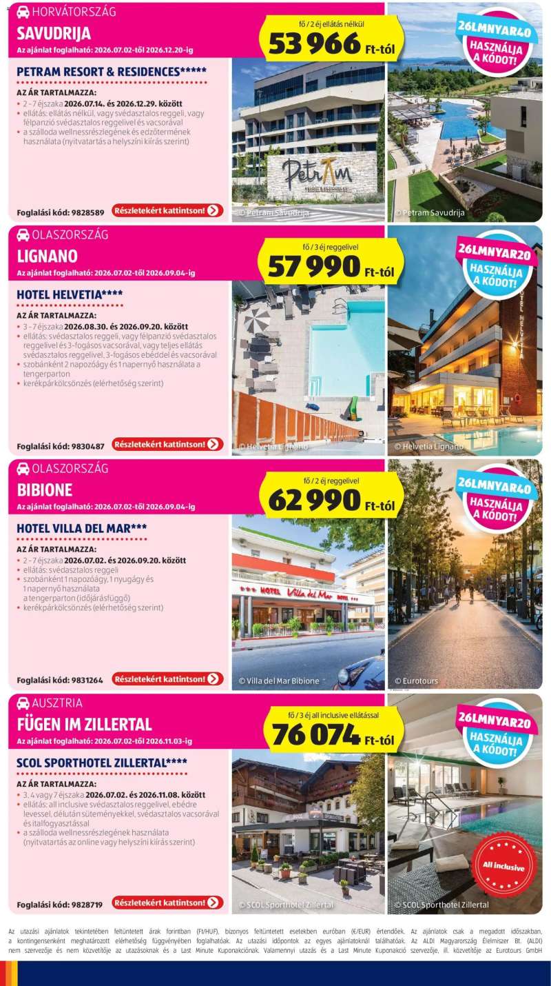 Aldi Aldi Utazás katalógus 4 oldal